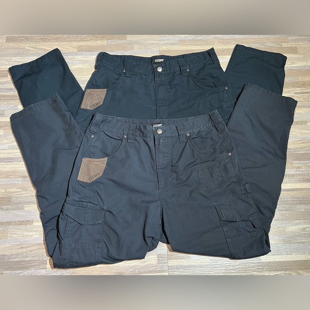 CQR Tactical Pants Men's 34x32 Dark Blue Cargo Pants. Lot Of 2